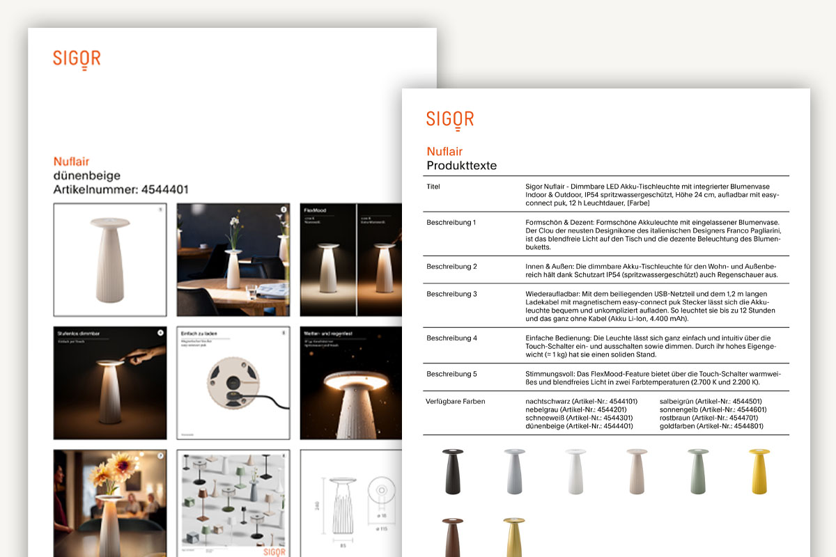 Produktdaten Nuflair Bildübersicht